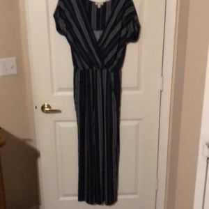 Elegant Black Striped Jumpsuit